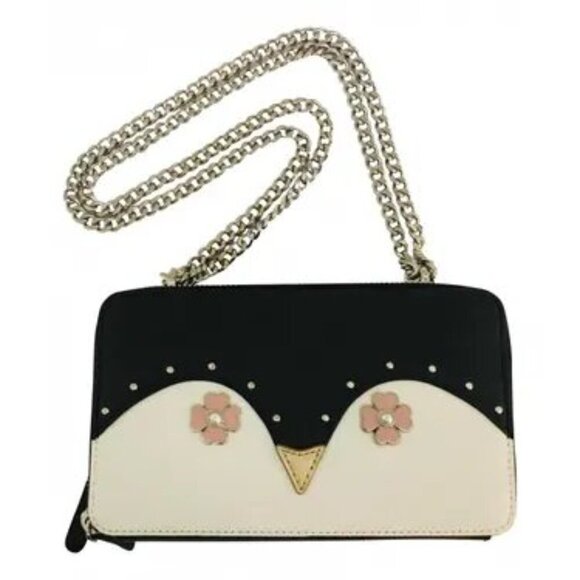 Kate Spade Frosty Penguin Chain Double Zip Crossbody Bag NWT RARE - Picture 1 of 8